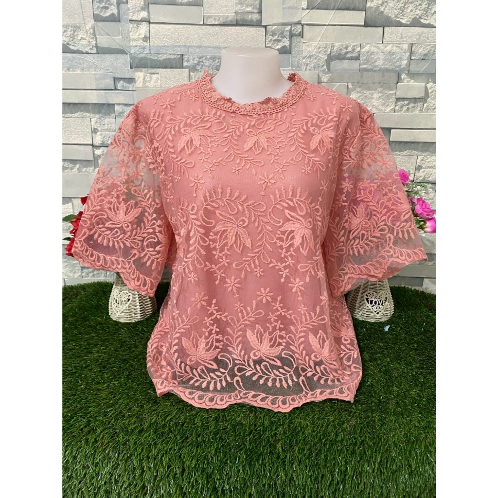 เสื้อลูกไม้ เสื้อผ้าผู้หญิง ออกงานต่างๆ ใส่เที่ยว รุ่น4077-5