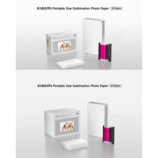 Xiaomi Portable Photo Printer Pro Paper กระดาษพิมพ์ | กระดาษโฟโต้ | 50 แผ่น I 2x3 นิ้ว