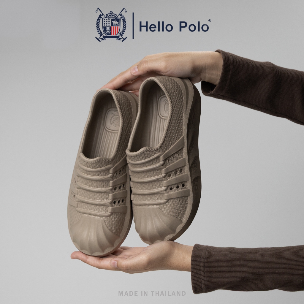 Hello Polo รุ่น HP8064 รองเท้าแตะ แบบสวม รองเท้าแฟชั่น EVA ดีไซน์สวย มินิมอล ใส่ได้ทั้งหญิง-ชาย