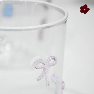 Cherie everyday glass | แก้วไอคอน โบว์สีชมพู (Rosie)
