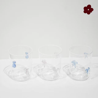 Cherie everyday glass | แก้วไอคอน โบว์สีชมพู (Rosie)