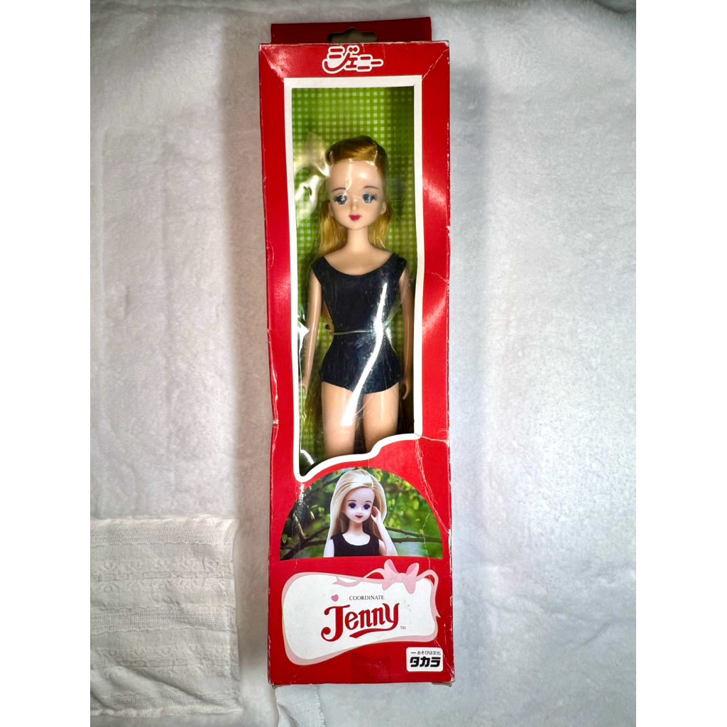 Vintage Takara 1981 Coordinate Jenny doll in black swimsuit