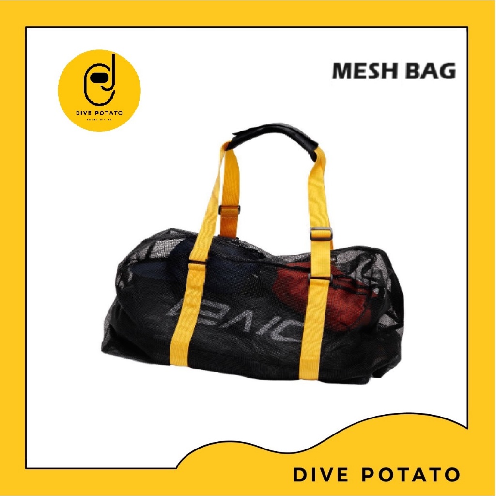 DPT Mesh Bag กระเป๋าใส่อุปกรณ์ดำน้ำ 62X25X35Cm for Storing Diving Equipment. Suitable for Wearing Snorkeling Equipment.