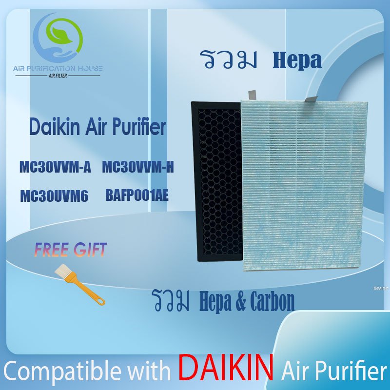 แผ่นกรอง ไส้กรองอากาศ  air purifier for DAIKIN MC30VVM-A / MC30UVM6 / MC30VVM-H / BAFP001AE filter ก