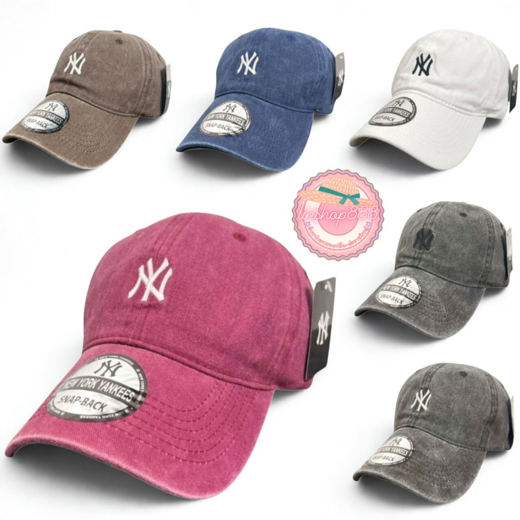 หมวกเบสบอล ปักลายตัวอักษร ใส่ได้ทั้งชายและหญิง 6 สี พร้อมจัดส่ง