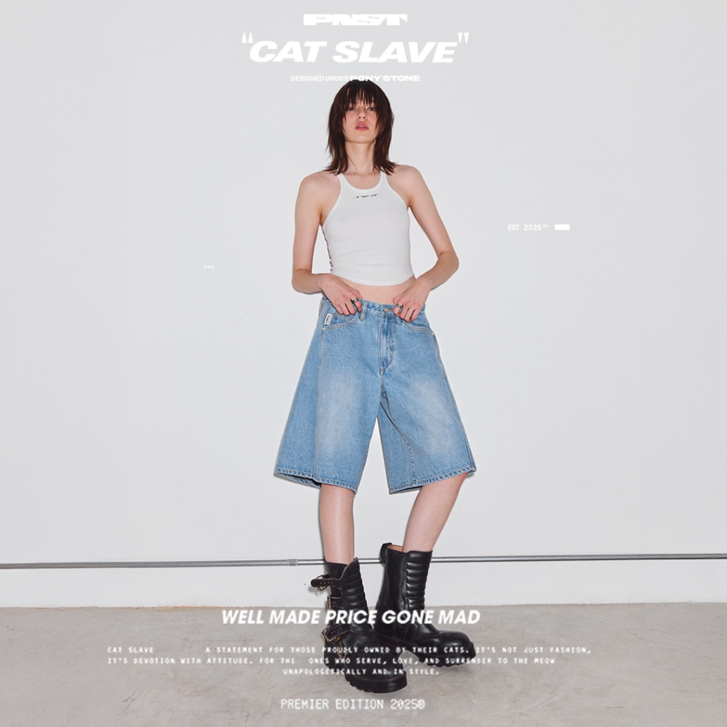 PNST MARK2 Jorts jeans กางเกงยีนส์