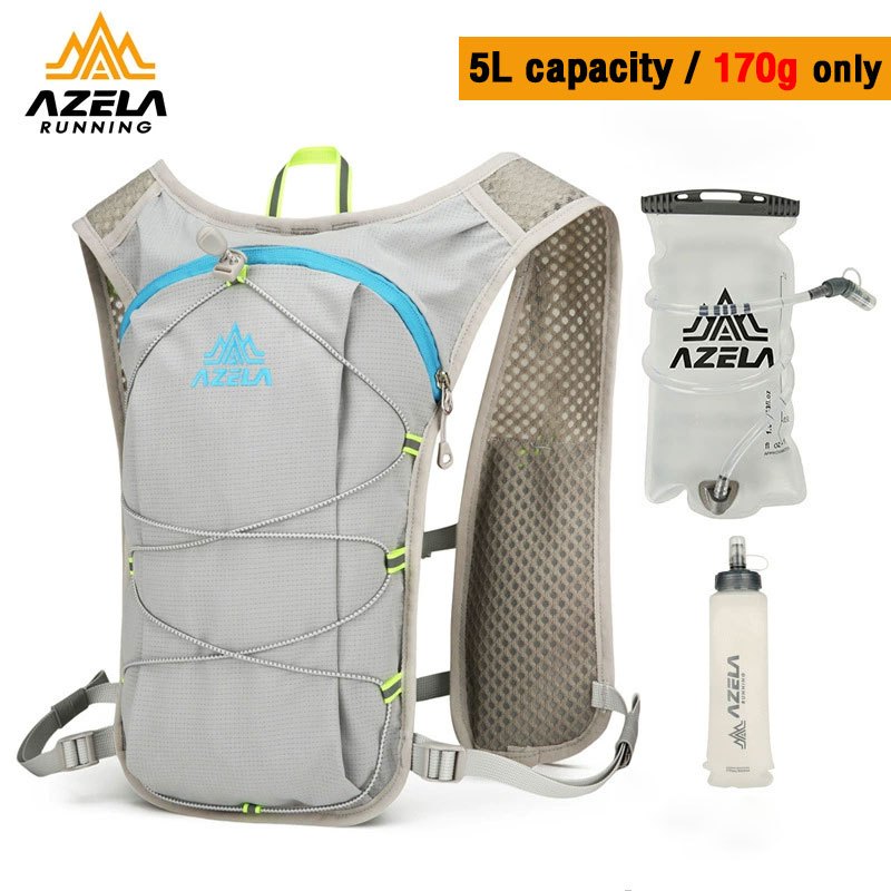 AZELA 5L/170g เดินป่า Hydration กระเป๋าเป้สะพายหลังน้ําหนักเบา Breathable กระเป๋าวิ่งกีฬากลางแจ้งเดินป่าขี่จักรยานปีนเขา
