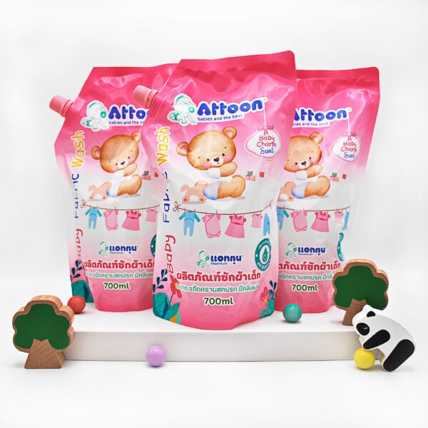 น้ำยาซักผ้าเด็ก Attoon ขนาด 700 ml. (แพ็ก 3 ถุง) สูตร PH Balance