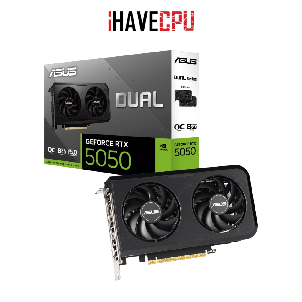การ์ดจอ (vga) iHAVECPU ASUS DUAL GEFORCE RTX 5050 OC EDITION - 8GB GDDR6 (DUAL-RTX5050-O8G)