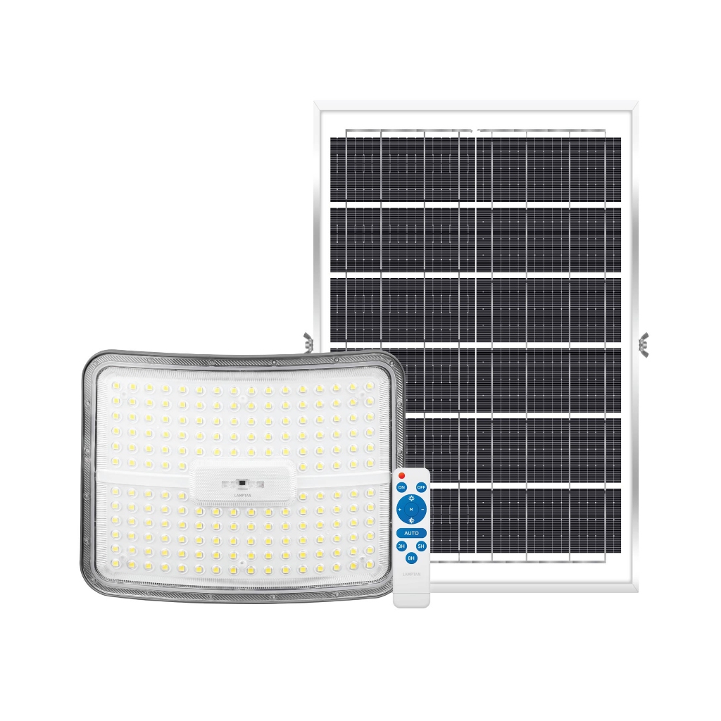 [ซื้อ1แถม1 *กดลงตะกร้า2ชิ้น] LAMPTAN สปอตไลท์ SOLAR ARC 1000 วัตต์ DAYLIGHT สีเทา/ดำ จัดส่งโดย HomePro