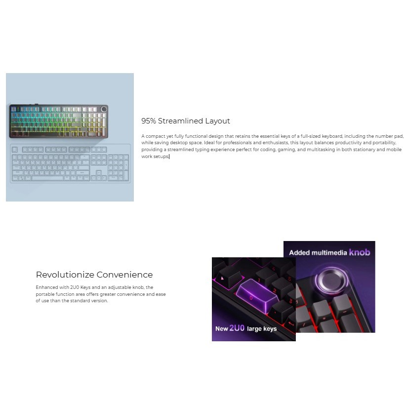 [it gaming_shop2] AULA F99PRO TRI-MODE RGB GASKET MECHANICAL KEYBOARD | คีย์ไทย | รับประกัน 2 ปี - รูปที่ 4