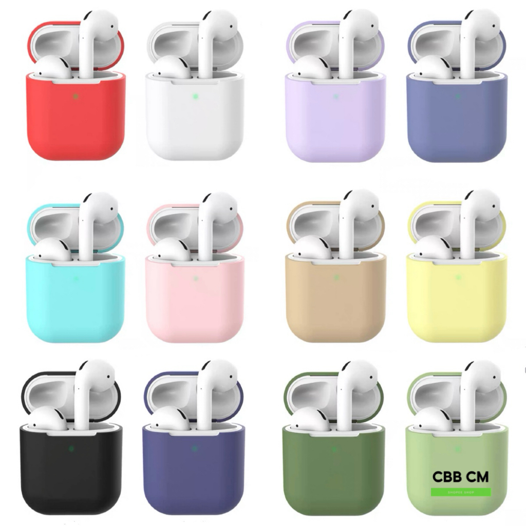 พร้อมส่ง🇹🇭เคสซิลิโคนแอร์พอต 1/2 airpods silicone case เคสแอร์พอต เคสหูฟัง กันรอย กันกระแทก