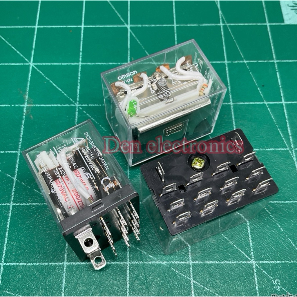 รีเลย์ LY4N  12VDC. 24VDC 24VAC 110VAC 220VAC 4คอนแทค 14ขา พร้อมส่ง