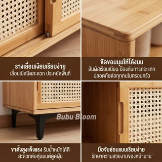 🛒 [Bubu] 📺 ชั้นวางทีวี 65นิ้ว ชั้นวางทีวีไม้ ตู้วางทีวพร้อมลิ้นชัก การออกแบบประตูบานเลื่อน พื้นที่จัดเก็บขนาดใหญ่พิเศษ