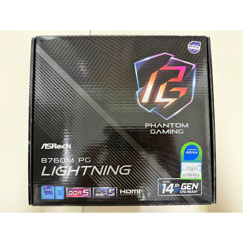 MAINBOARD (เมนบอร์ด) ASROCK B760M PG LIGHTNING (DDR5) (LGA 1700) (MICRO-ATX) มือสองประกันศูนย์ไทย