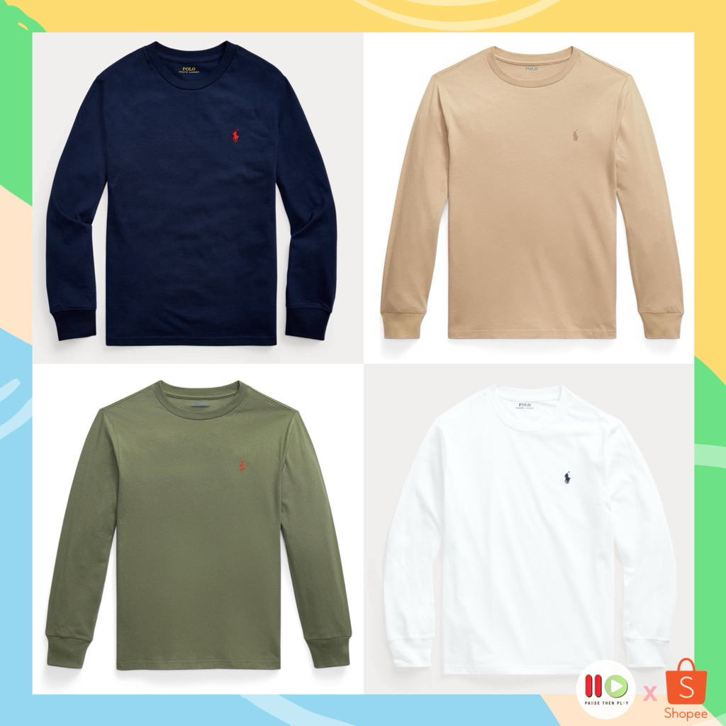 ⚡️ลด 30%⚡️โค้ด •FMCG651• Ralph Lauren Long Sleeve Cotton Tee