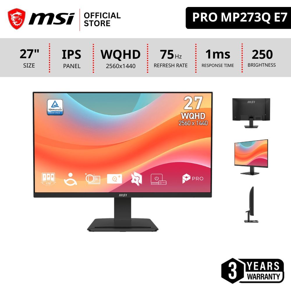 MSI PRO MP273Q E7 Monitor จอคอมพิวเตอร์