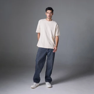 Jack Russel - Men Jeans กางเกงยีนส์ผู้ชาย ทรงขาบาน - Klassik J-6001/RB Baggy Low Rise Wide Leg Rust Fade