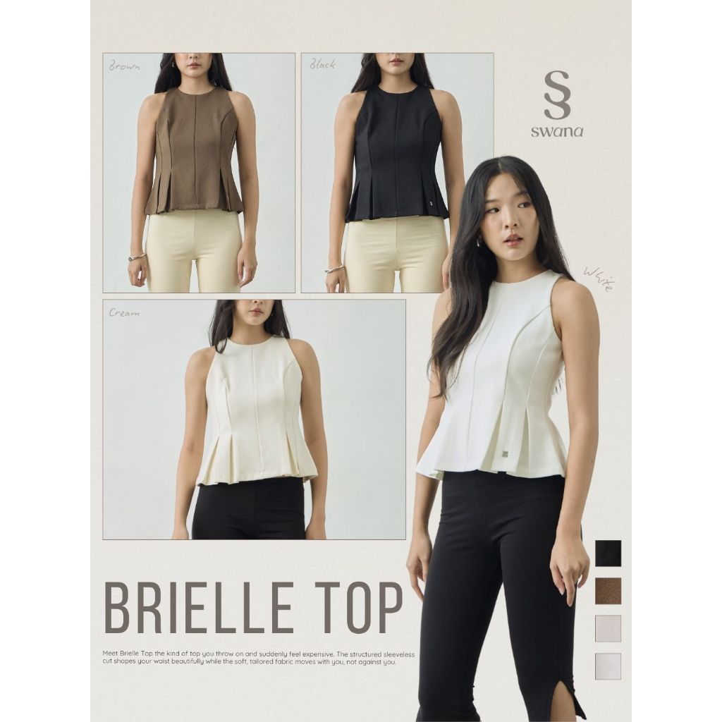 Swana.ss -  Brielle top (บรี-แอล) XS-2XL แค่เสื้อ เสื้อคอกลมแขนกุด
