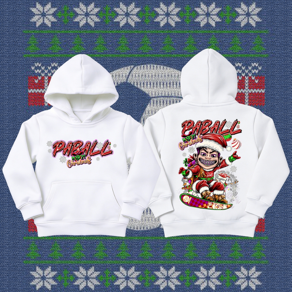 【New】รุ่นใหม่ Christmas kids เสื้อป๋าบอลลายคริสต์มาส เสื้อฮู้ดแขนยาวอป๋าบอล#ใส่ขับรถ ออกทริป เล่นกีฬาได้ ลายสวยผ้าดี - รูปที่ 2