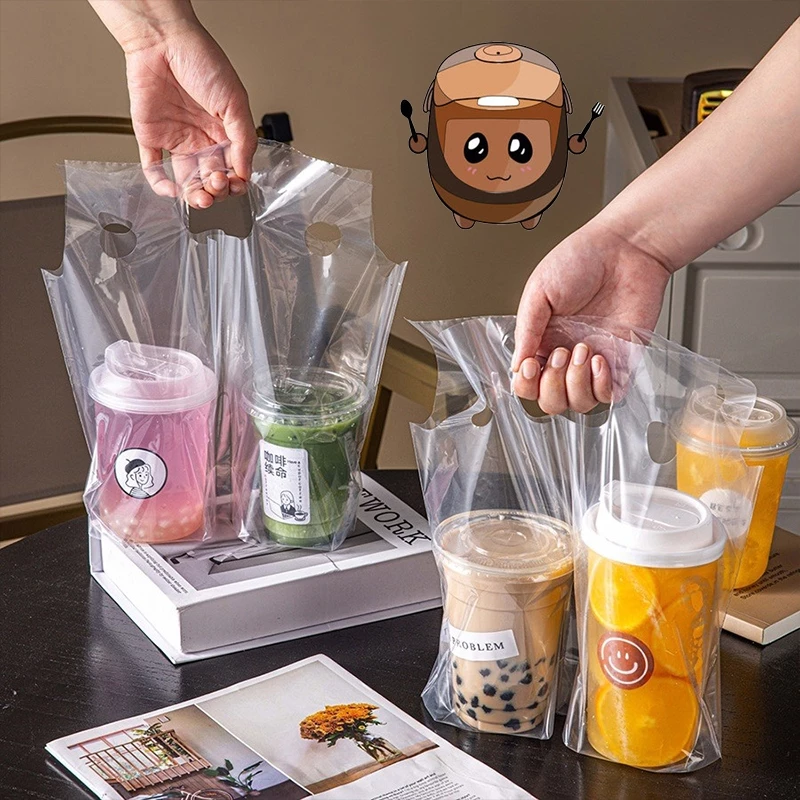 Homeware Store ถุงแก้วใส หรูหรามาก ใส่แก้วได้ 16-22 ออนซ์ (50ใบ/แพ็ค) SUHV
