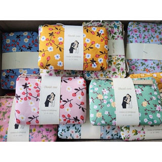 🌸กระเป๋าใส่เหรียญของชำร่วย 9 บาท แถมฟรีป้ายข้อความใส่เหรียญใ…