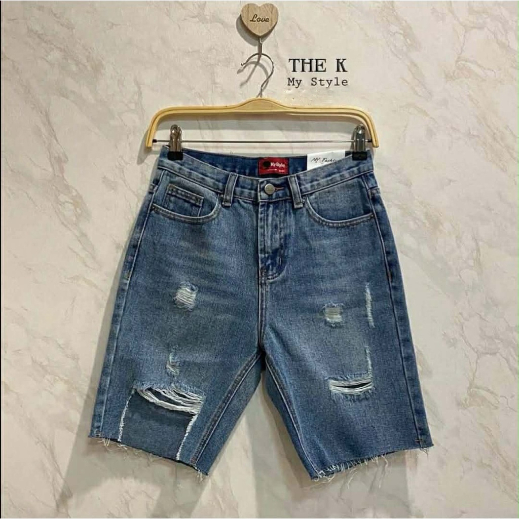 กางเกงยีนส์ ทรงขา 3 ส่วน My Style Jeans