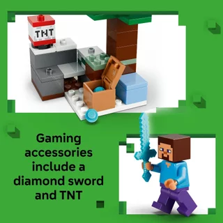 LEGO Minecraft 21583 Steve's Taiga Adventure (79pcs.), Building Blocks, Kids Toy