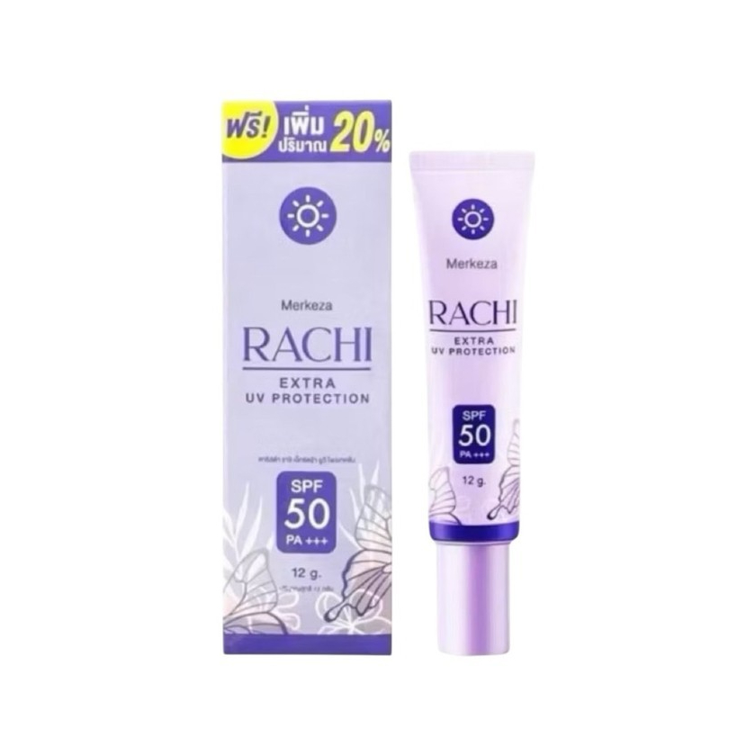 [ของแท้ ส่งฟรี ไลฟ์สด50%] กันแดดราชิ RACHI SPF50 PA+++ 12g. คุมมัน ไม่อุดตัน เนื้อมูสเกลี่ยง่าย