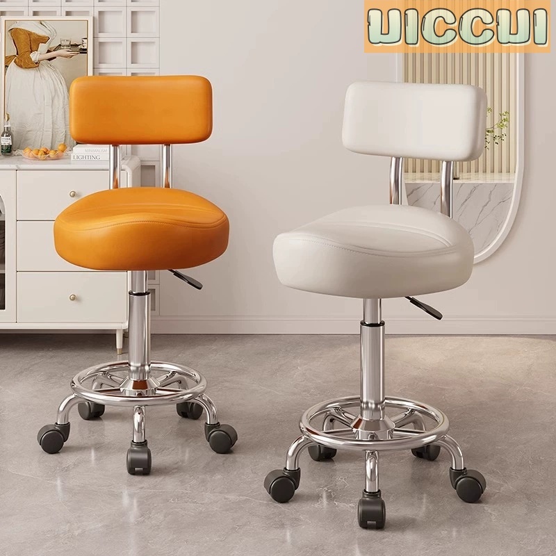 ยกเก้าอี้ขึ้นเก้าอี้ทำเล็บ ที่สะดวกสบายเก้าอี้หมุนเก้าอี้พนักงานต้อนรับพนักงานต้อนรับพนักงานต้อนรับเก้าอี้อานม้านั่งสีเง