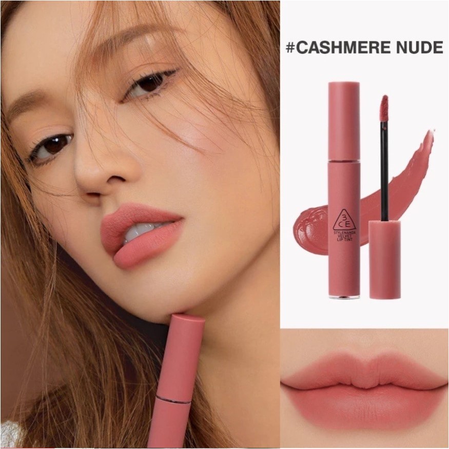 พร้อมส่ง 3CE  STYLENANDA  VELVET LIP TINT สี CASHMERE NUDE