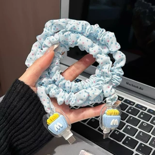 พร้อมส่งจากไทย หมาเสื้อฟ้า ชุดพันสาย เคสหัวชาร์จ ลายการ์ตูน ตัวถนอมสาย USB สำหรับ iphone 20w 18w 35W