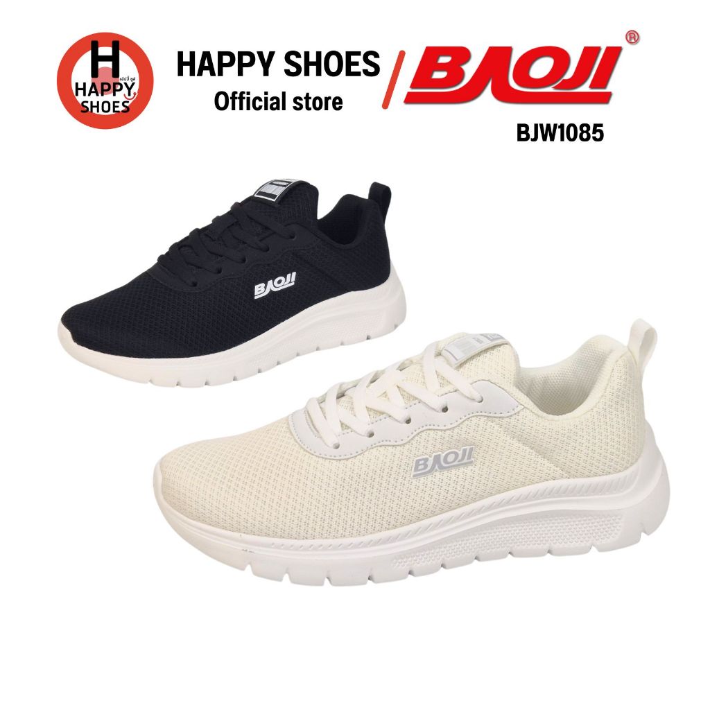 [🥇บาโอจิแท้100%🔢ไซส์ 37-41🆓ฟรี...ถุงเท้า 1 คู่] BAOJI รุ่น BJW1085 รองเท้าผ้าใบ น้ำหนักเบา สำหรับผู้หญิง สวมใส่สบาย ไม่ก