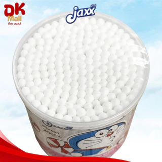 (live) Jaxx สำลีก้านจากใยฝ้ายบริสุทธิ์ แจ๊กซ์ คอตตอนบัด ลายโดเรมอน แบบกระปุก 200 ก้าน คละสี ฟ้า/ชมพู ยกโหล 12 กระปุก