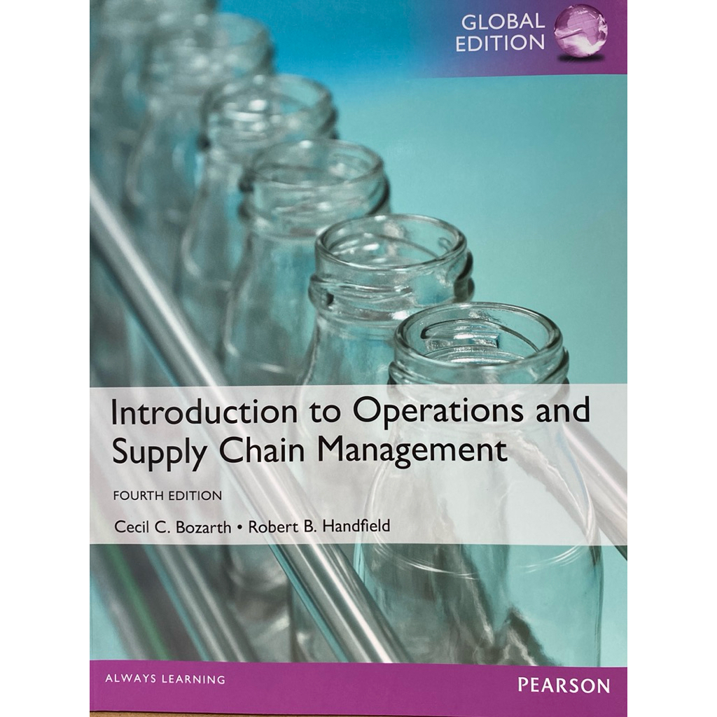 9781292093420 INTRODUCTION TO OPERATIONS AND SUPPLY CHAIN MANAGEMENT (GLOBAL EDITION) **