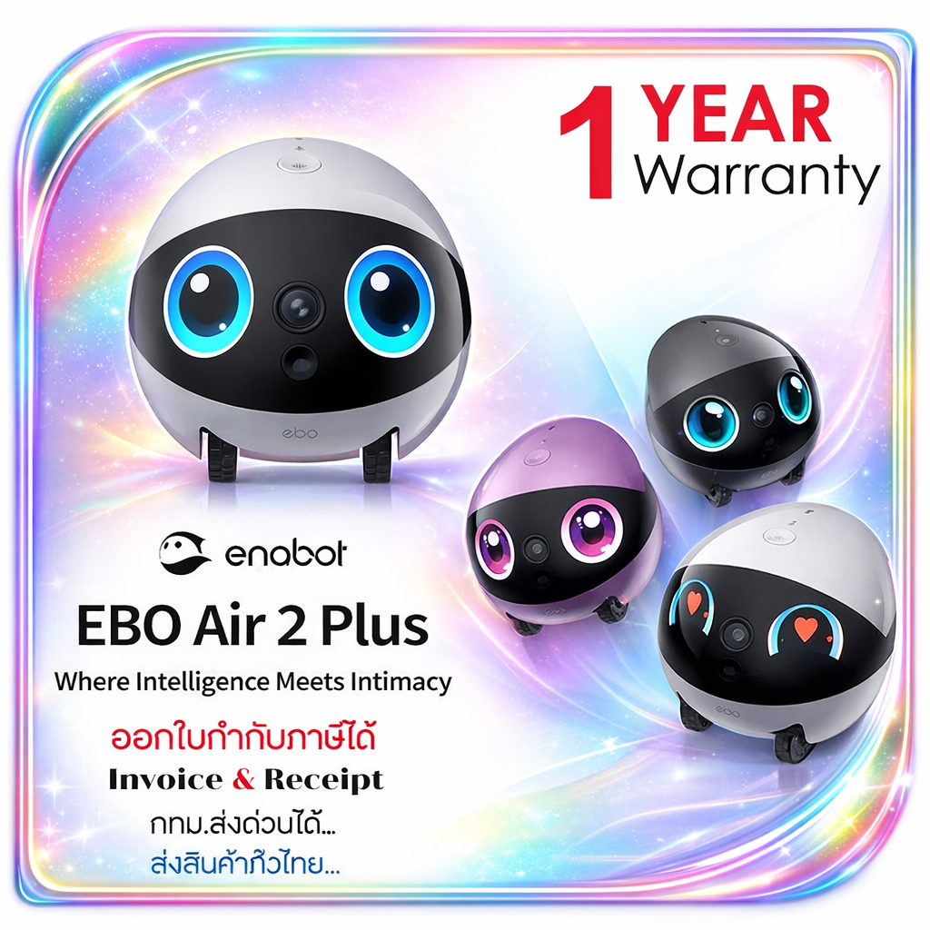 Enabot EBO Air2 Plus กล้องเคลื่อนย้ายได้, โทรศัพท์บ้าน, การสนทนาวิดีโอ, หุ่นยนต์ตรวจสอบสัตว์เลี้ยง