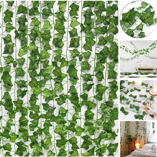 1 ชิ้น เครื่องประดับพืชจําลอง-ใบไม้เลื้อยประดิษฐ์-พวงมาลัยแข…