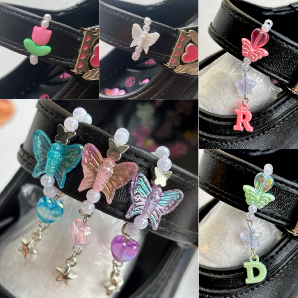 Alyz 💕แหวนรัดสายรองเท้านักเรียน สไตล์เจ้าหญิง น่ารักมาก แหวนลูกปัดรัดรองเท้า