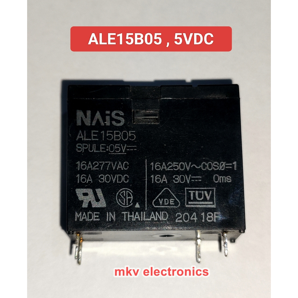 รีเลย์ RELAY , ALE15B05 5VDC , G4A-1A-PE 24VDC , SRD-24VDC-SL-C 24VDC , JQX-14FF 9VDC , OSA-SH-224DM