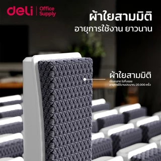 Deli แปรงลบกระดานไวท์บอร์ด ผ้าใย 3 มิติลบสะอาด เป็นแม่เหล็ก ลบลื่น ใช้งานได้ยาวนาน Whiteboard Eraser
