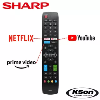 รีโมททีวี สมาร์ททีวี ชาร์ป อะไหล่ทีวี Sharp Smart TV Remote Control รุ่น RNF04