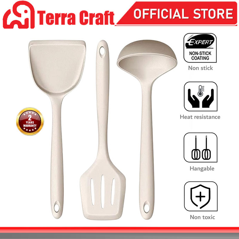 Terra Craft สปัตเตล้าซิลิโคน ทนความร้อน สูง อาหารเกรด ใช้งานได้ทุกประเภทของกระทะ ปลอดภัยและสะดวก