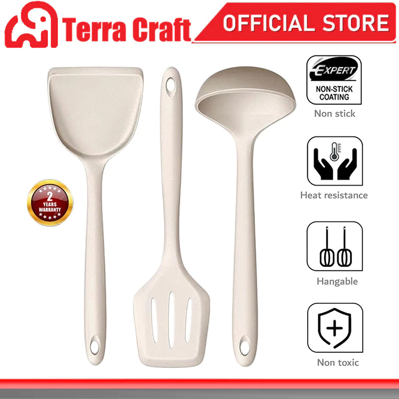 Terra Craft สปัตเตล้าซิลิโคน ทนความร้อน สูง อาหารเกรด ใช้งานได้ทุกประเภทของกระทะ ปลอดภัยและสะดวก