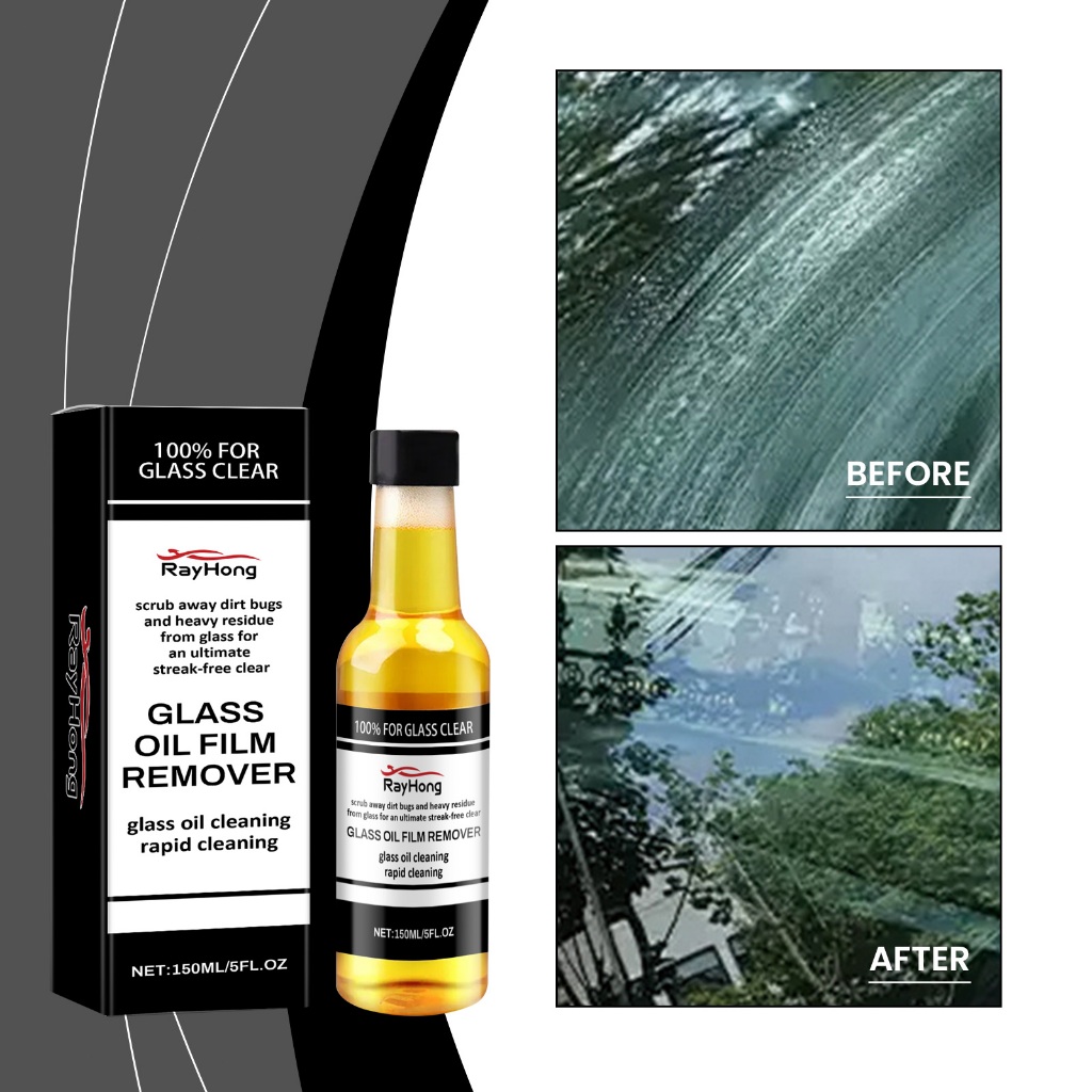 Rayhong Glass Grease Film Remover | Car Windshield Deep Cleaning, Grease & Anti‑Fog Remover