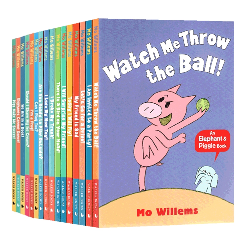 25 Books/Set Kawaii An Elephant and Piggies Book Interesting Story Children's Picture English Books