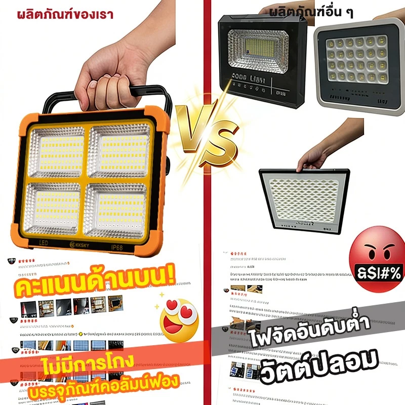 EEKOO ไฟแคมป์ปิ้ง LED โซล่าเซลล์ ชาร์จ USB ได้ กันน้ำ IP68 ไฟฉุกเฉินสว่างมาก พกพาสะดวก ใช้ตั้งแคมป์ เดินป่า ดับไฟ thumbnail 6