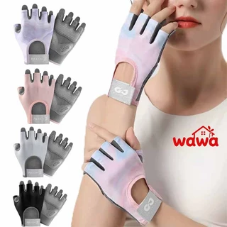 กีฬาถุงมือฟิตเนสผู้หญิง กันกระแทกรับน้ำหนักได้ดี เหมาะสำหรับ โยคะ ยกเวท ปั่นจักรยาน มอเตอร์ไซค์