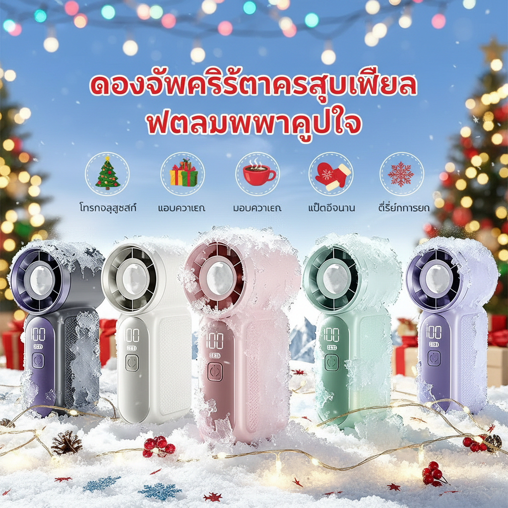 ⚡ซูเปอร์มินิพัดล⚡พัดลมขนาดจิ๋วพกพา ชาร์จไฟได้ พัดลมมือถือขนาดจิ๋วสุดๆ พร้อมจอแสดงผล LED พัดลมทัวร์บิเนอร์ปรับระดับลมได้