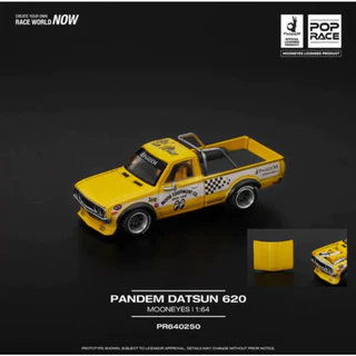 PR640250-POPRACE 1/64 PANDEM DATSUN 620 MOONEYES DIECAST SCALE MODEL CAR