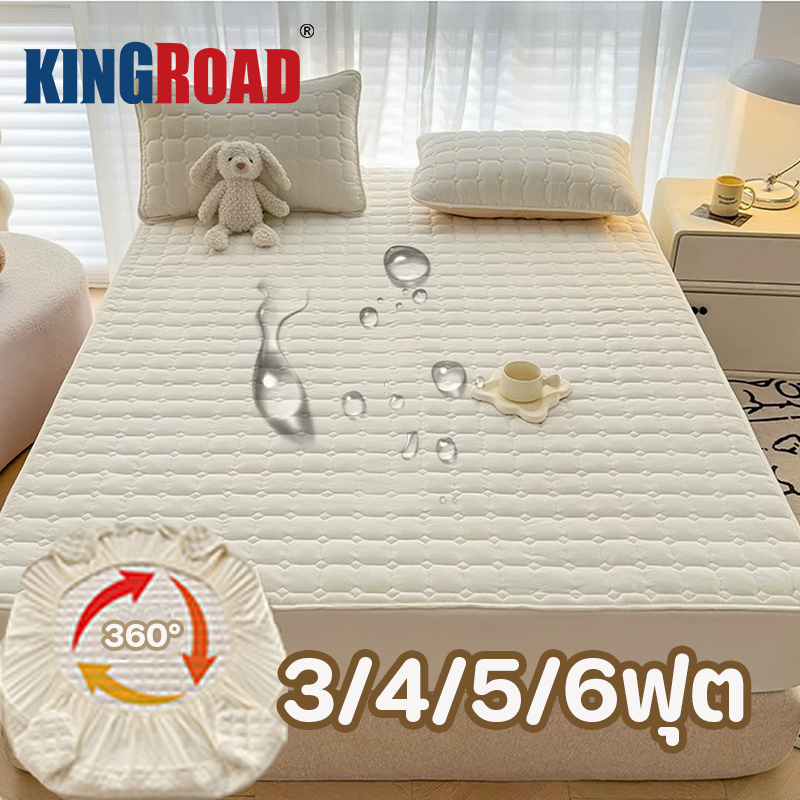 ผ้าปูที่นอน กันน้ำแบบหนา 3-6ฟุต ผ้าคลุมเตียง กันน้ํา 100% ผ้าปูที่นอนกันไรฝุ่น ซักทําความสะอาดได้ ผ้าปูที่นอนกันน้ำ